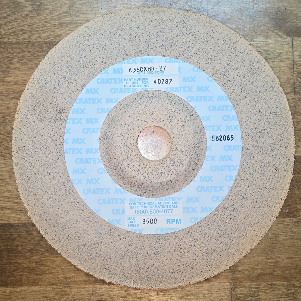 Cratex MX A36CXHR-27 Grinding Wheel 40287 Type 27 8500 RPM Abrasive Wheel